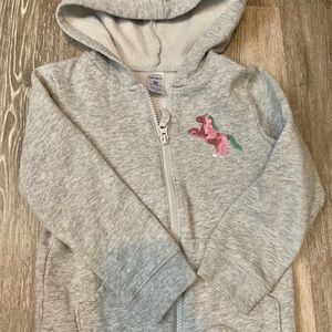 Kids Carters 4t Unicorn zippered sweatshirt